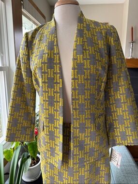 Kasper dandelion multicolor suit jacket.